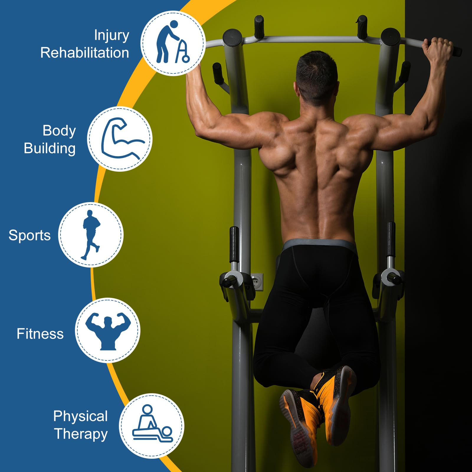 Bandes de résistance pour l'entraînement, bandes de traction, sangles d'assistance à la traction avec sac de transport pour la maison/salle de sport