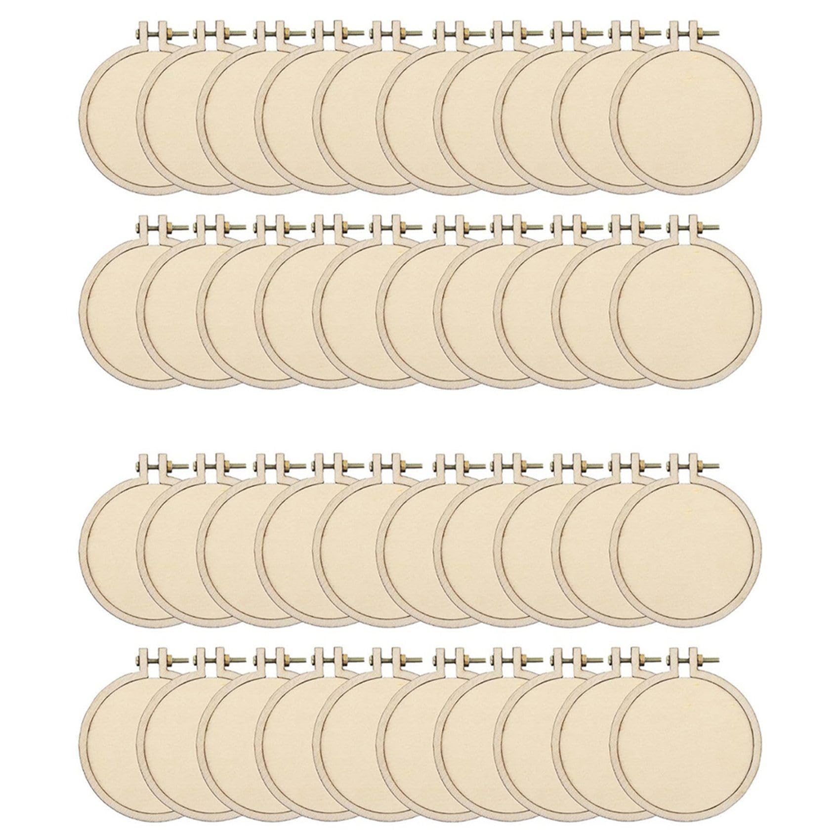 Cerceaux à broder en bois de 40 pièces pour créer vos propres bijoux textiles uniques