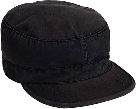 Amazon.com: Rothco Vintage Black Fatigue Cap (Small