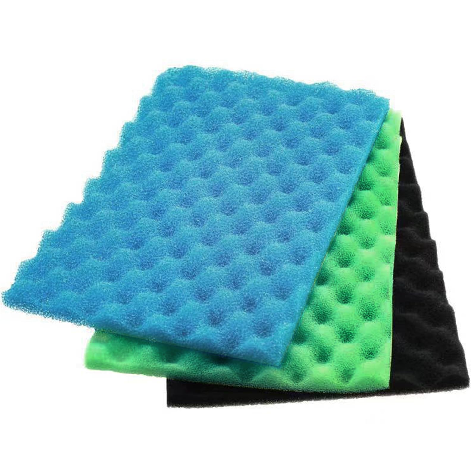 AQUANEAT Aquarium Bio Sponge Foam Filter Media Pad Cut-to-fit for Fish Tank Sump Pond 17" x 11" x 1/2"-1"