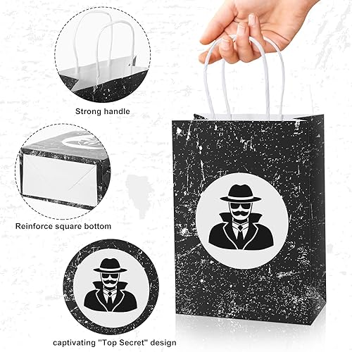 Miniatura 3 de Fulmoon 48 bolsas secretas de fiesta de 8.3 x 5.9 x 3.1 pulgadas para suministros de fiesta de cumpleaños misteriosa, aperitivos de regalo de sala