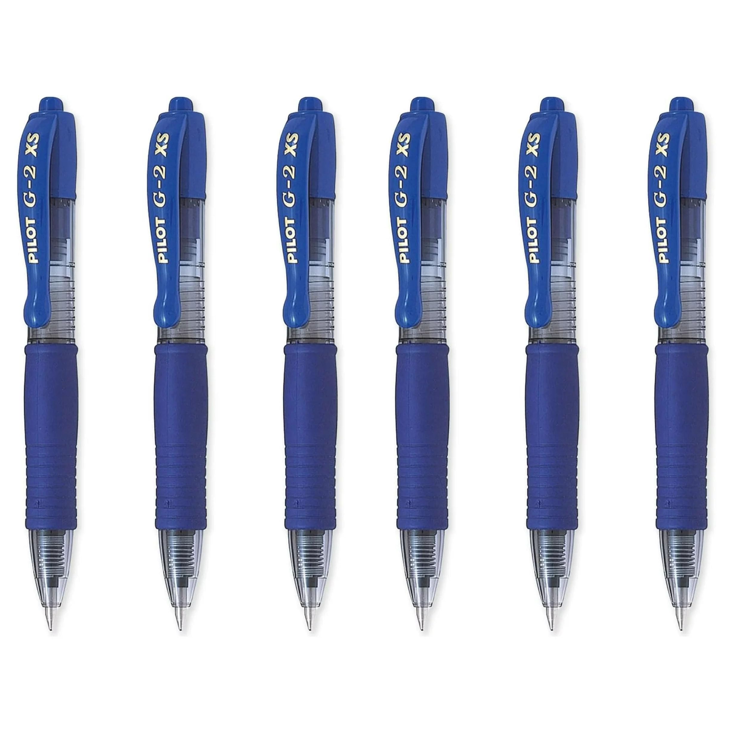 PILOT G2-XS7 Pixie - Mini Rollerball Pens - 0.7mm Nib 0.4mm Line Width - Blue (6)