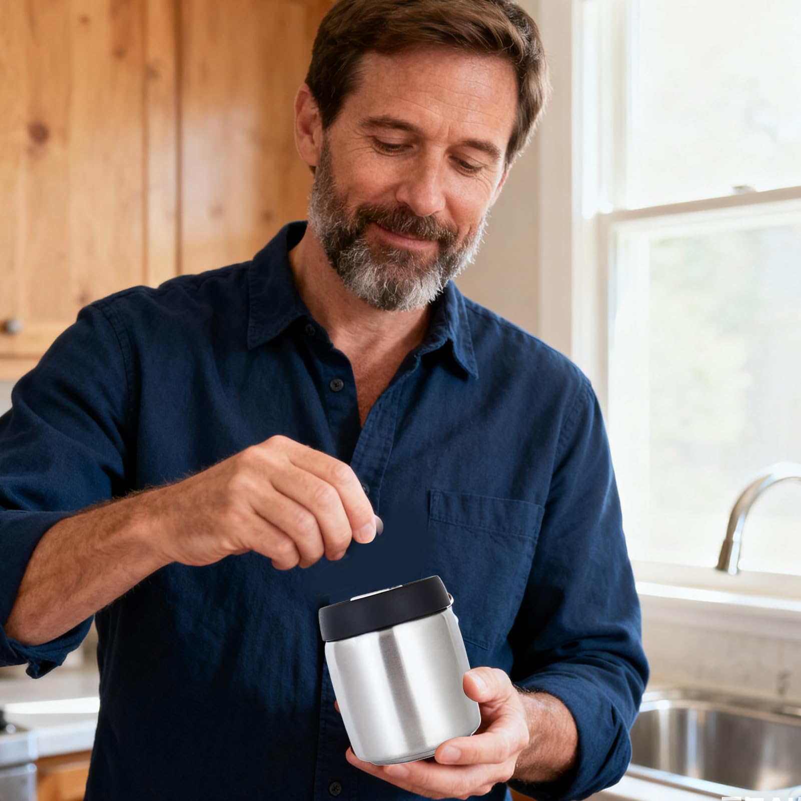 Contenitore Per Caffè Barattoli Sottovuoto In Acciaio Per Alimenti Da | Contenitore In Acciaio Inossidabile Per Chicchi Di Caffè Organizzatore Da Cucina, Cereali, Zucchero, Alimenti Secchi,