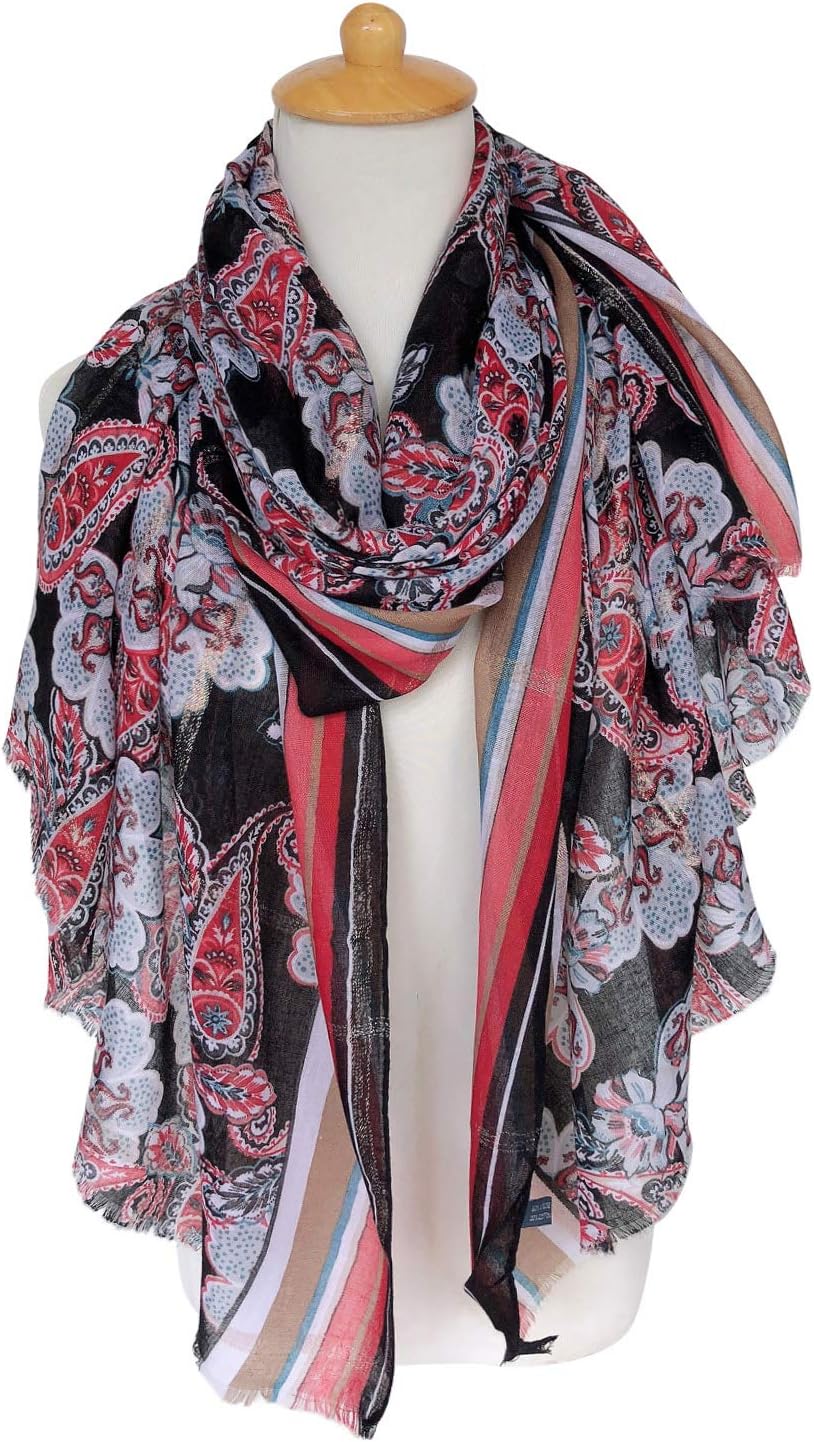 GERINLY Fashion Paisley Scarves Womens Evening Shawl Party Wrap