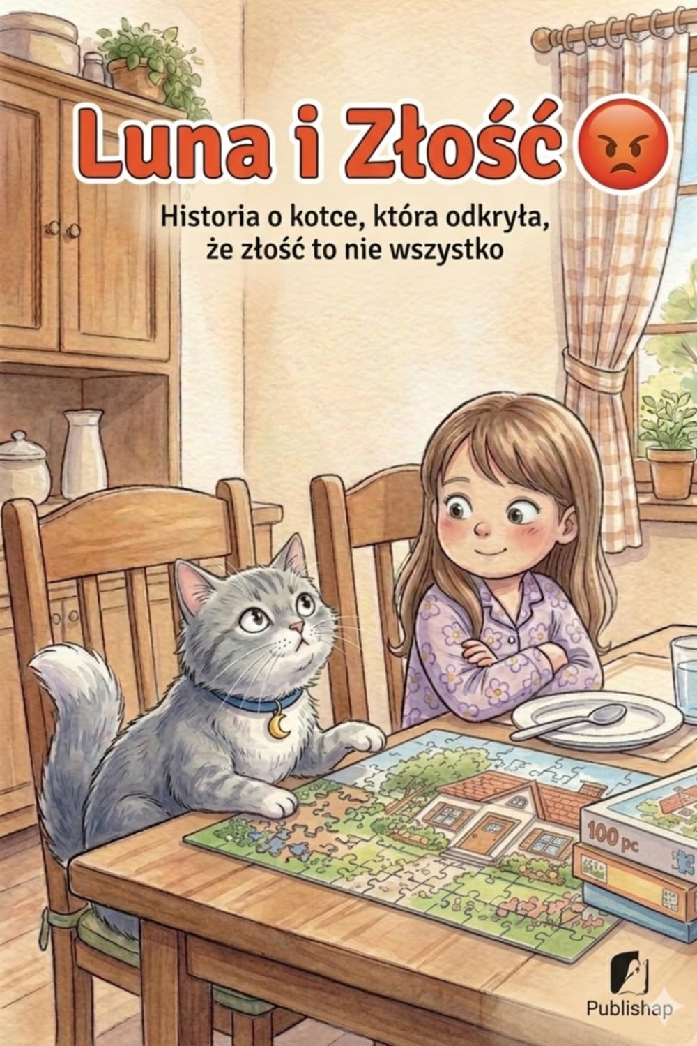 Luna i Złość. Historia o kotce, która odkryła, że złość to nie wszystko: Interaktywna bajka o emocjach dla dzieci 4–8 lat, która pomaga opanować złość i odnaleźć spokój (Przygody kotki Luny)