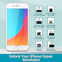 Vista 4 de Kit de reemplazo de altavoz de oído para iPhone 7 OEM con cámara frontal de 7 MP + módulo de auricular frontal con sensor de proximidad Micrófono