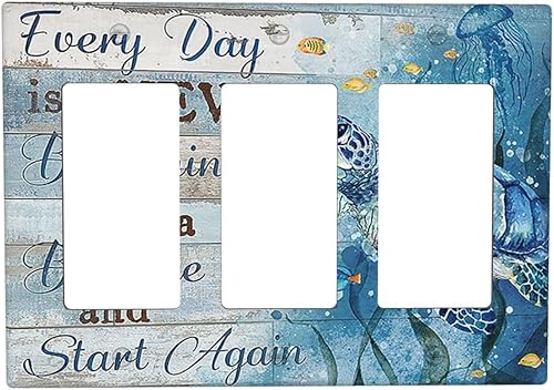 Miniatura 50 de Arte abstracto de mármol de acuarela de 1 cuadrilla, cubierta decorativa de pared de palanca única, placa de interruptor eléctrico para sala de Arte