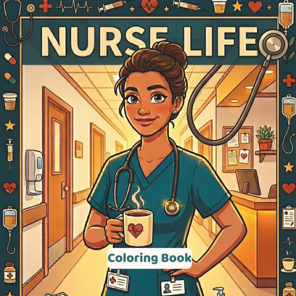 Nurse Life: A Coloring Book for the Bravest, Most Exhausted, Most Wonderful People in Any Room — 50 Scenes Celebrating the Heart, Humor, and Heroism of Nurses Everywhere