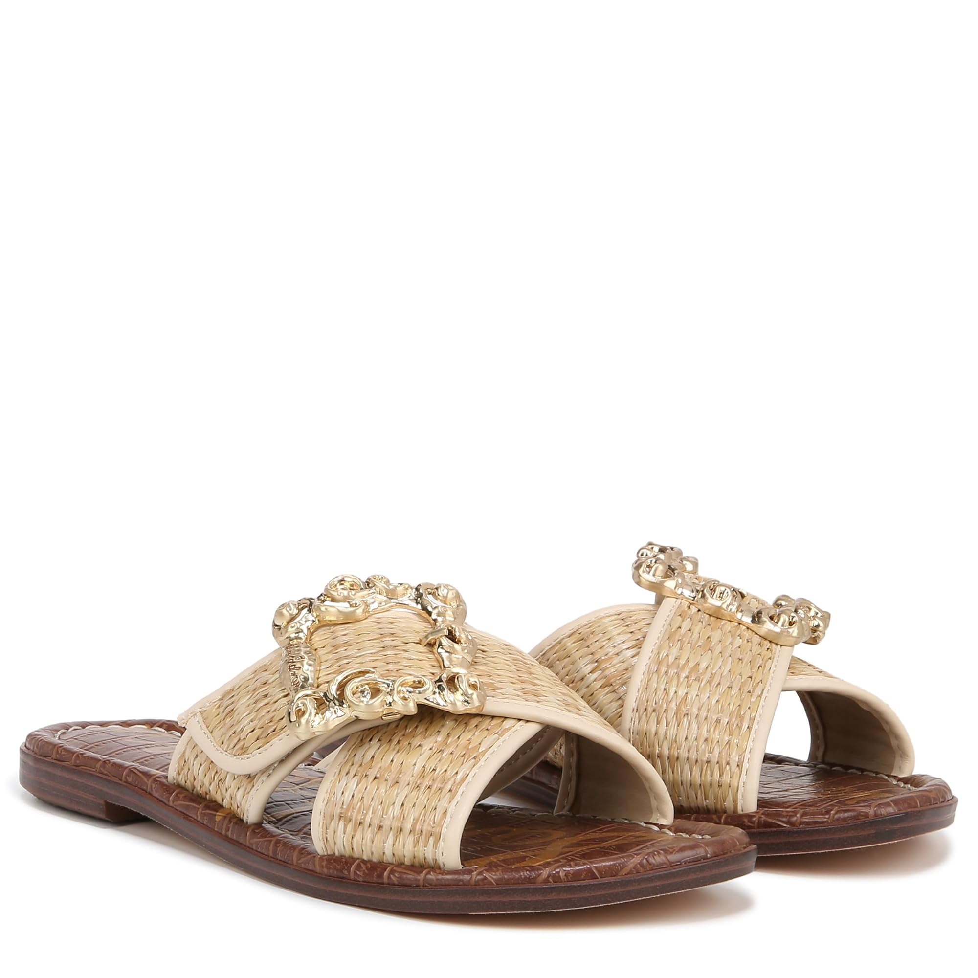 Flat Sandals Slide Sandals Slides Gold Sam Edelman Gracyn Slide