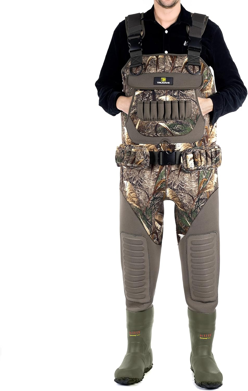 Trudave Chest Waders, Fishing & Hunting Waders for Men, Waterproof Neoprene Camo Wader with 600G Insulation Non Slip Boot - Image 7