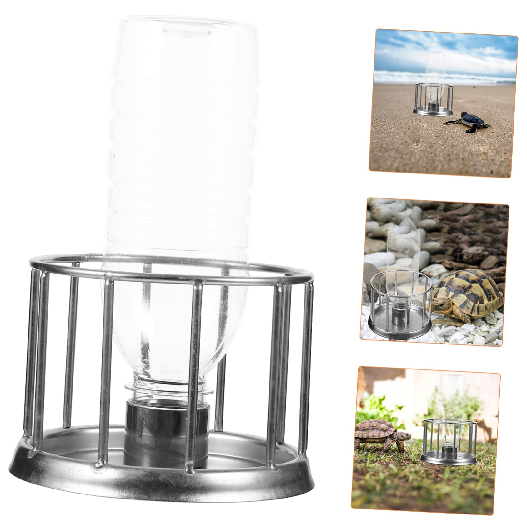 4piezas Plato De Alimentación para Tortugas Comedero De Agua para Reptiles Inoxidable Mini Dispensador De Agua para Tortugas Pequeñas y para Terrarios