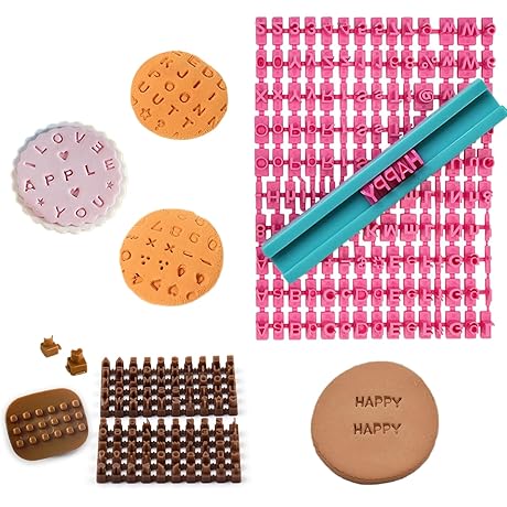 2Set Alphabet Letter Stamps for Pottery & Cookie