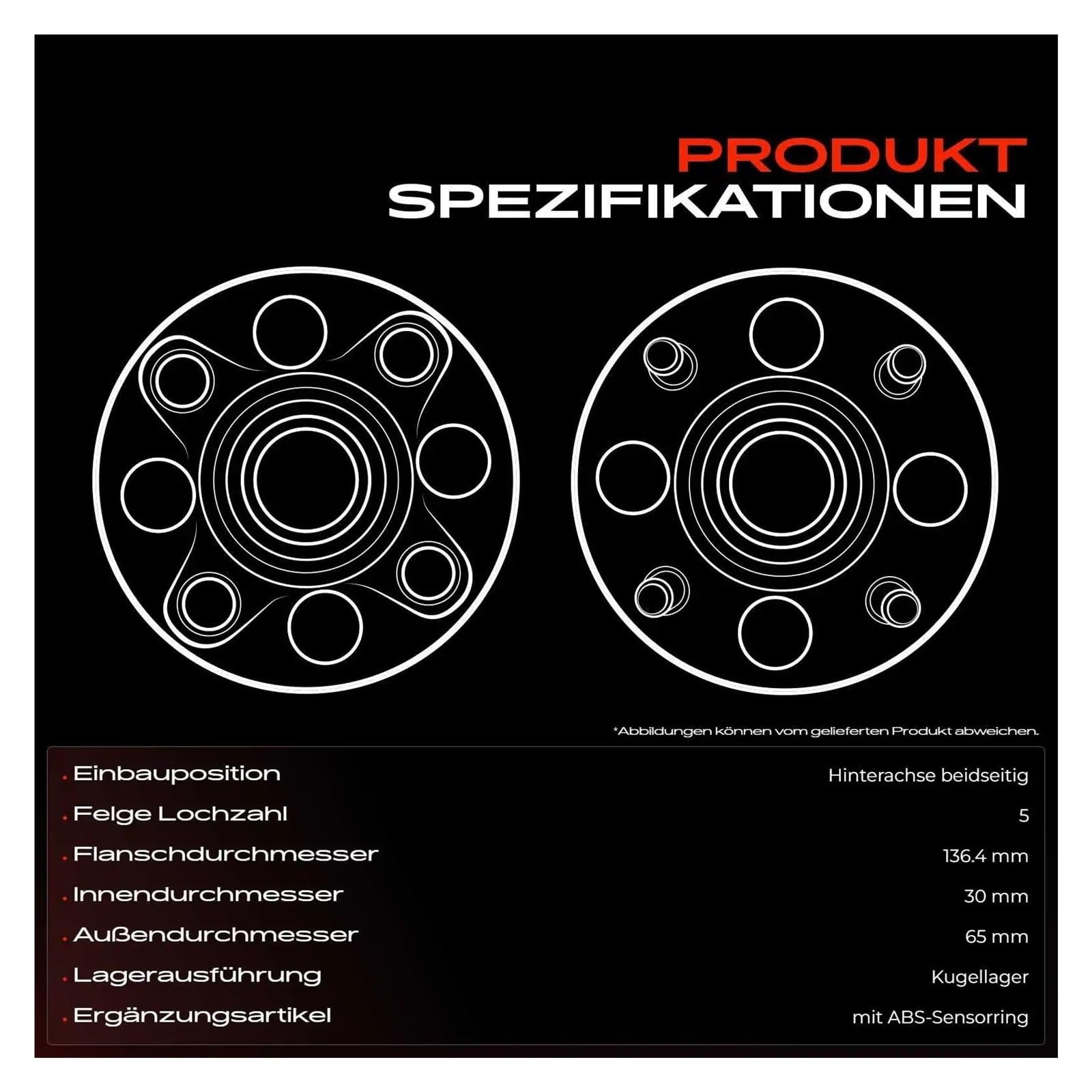 Radlagersatz Für VW Für Käfer Für Golf 2003-2020 1K0598611 Hinterachse Beidseitig Olf Plus Van Sportsvan Cabriolet 1x Radnabenlagersatz Radnabenlager