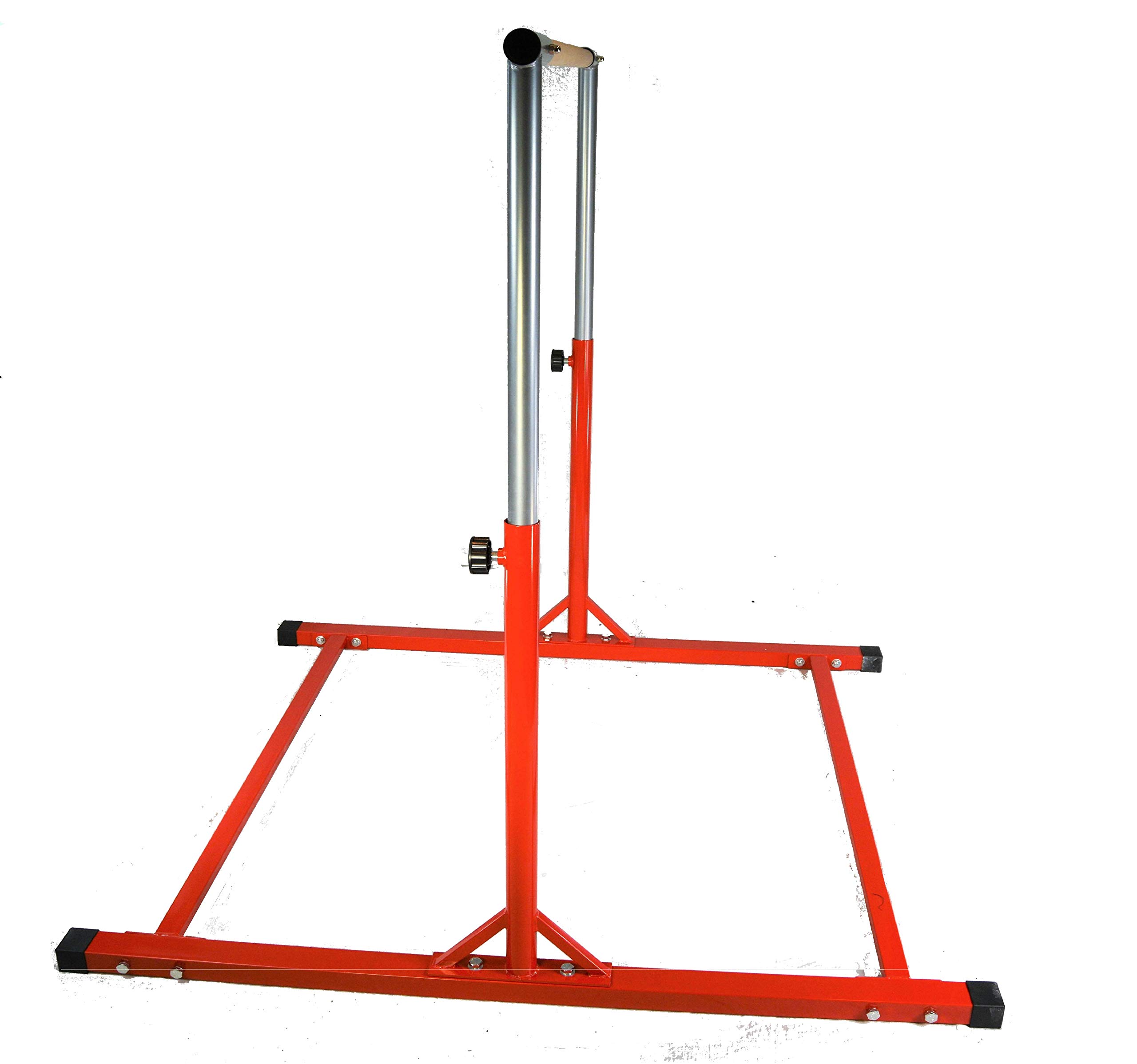 Athletic Horizontal Bar 5 Ft Adjustable Bar 300 Lb Capacity Stable Standard Kip Kids Jungle Jr Training RED