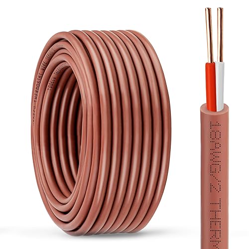 Miniatura 20 de Cable para termostato - 18/5 10 pies de cobre sólido, calibre 18, 5 conductores, cable de circuito de potencia para equipos de calefacción y aire