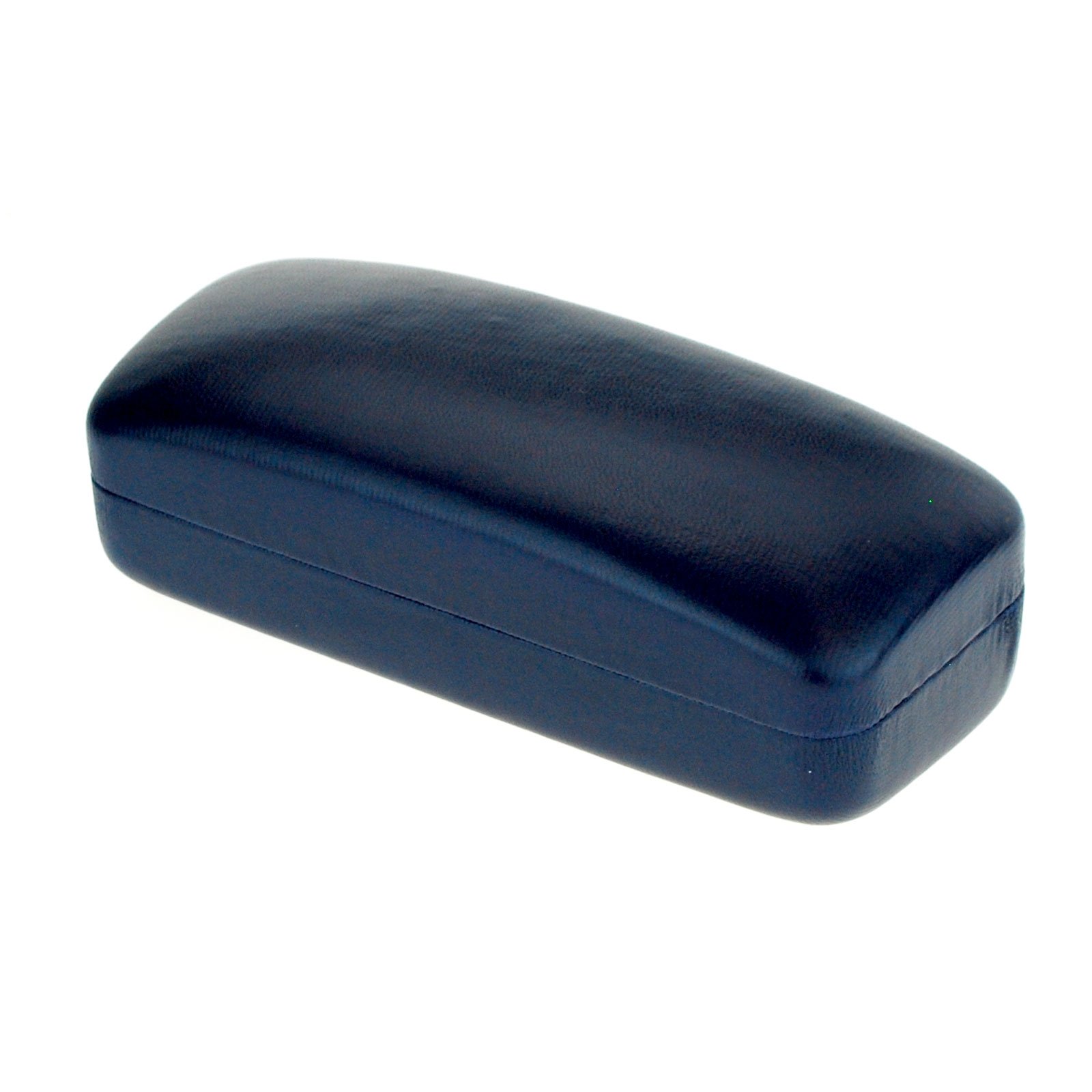 SA106 Classic Leather Rectangular Clam Shell Eyewear Case Blue