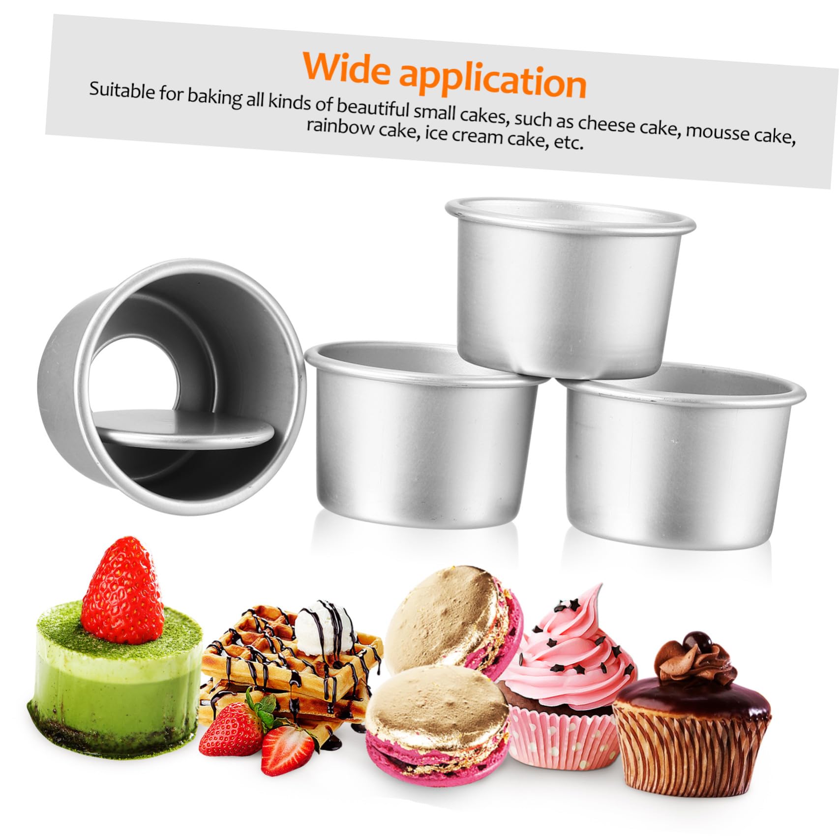 VICASKY 20 Stück Teiliges Runde Kuchenformen aus Aluminiumlegierung mit Abnehmbarem Boden Kleine Backformen für Dichte Kuchen Käsekuchen Mousse und Chiffon Hitzebeständig für Hobby und