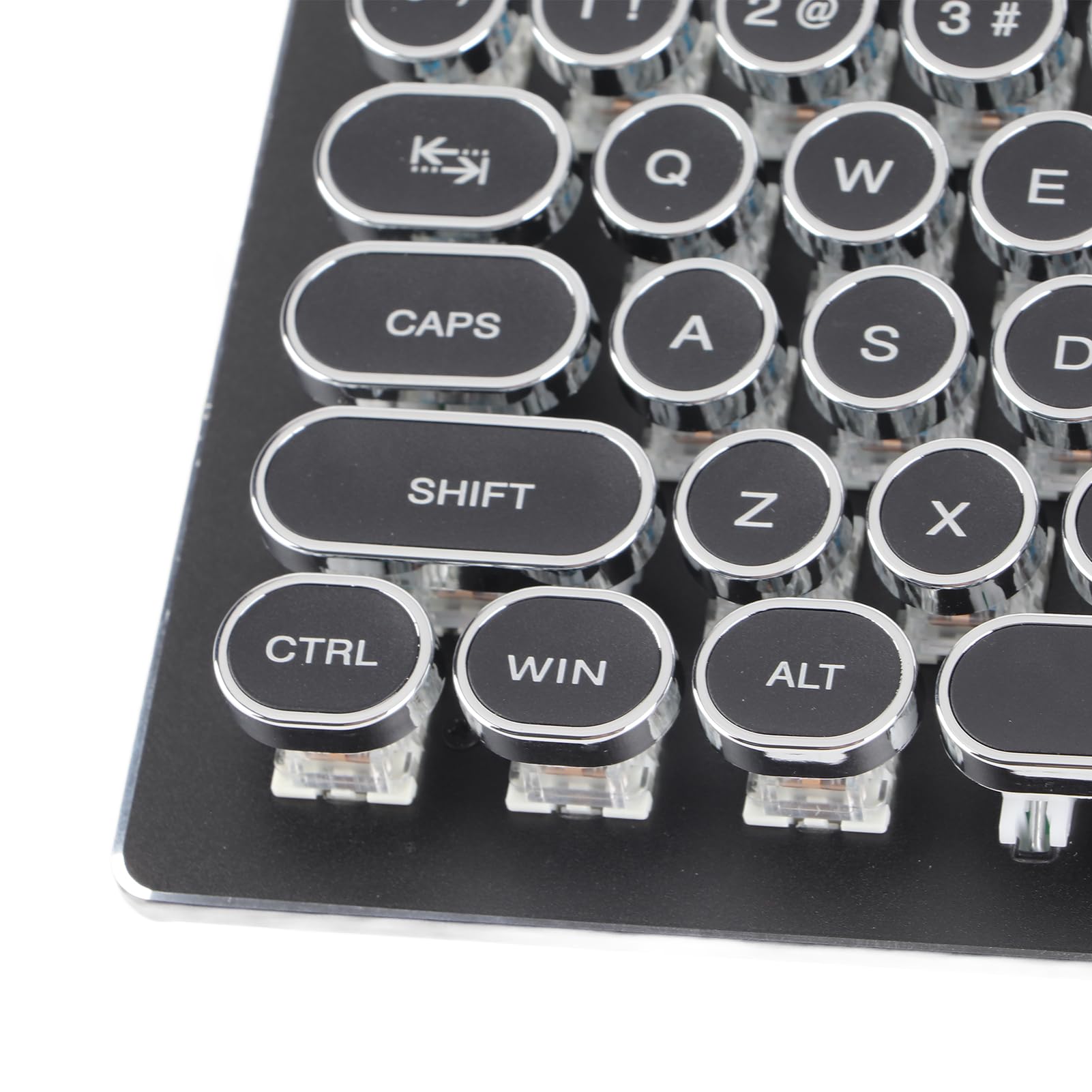 Czarna Klawiatura do Pisania HJK920 Przewodowa Klawiatura ze 104 Klawiszami Ergonomiczna Konstrukcja Mieszane, Wrażliwe na światło Kliknięcia na PC/Laptop (BLACK)