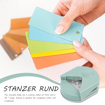 Corner Round Punch, Corner Cutter, Rounding Punch, Corner Rounder for Laminating Pouches, Radius Cutter, Corner Paper Punch, for Scrapbooking, Photo Cards, Paper Crafts, 6 x 5.5 x 2.2 cm