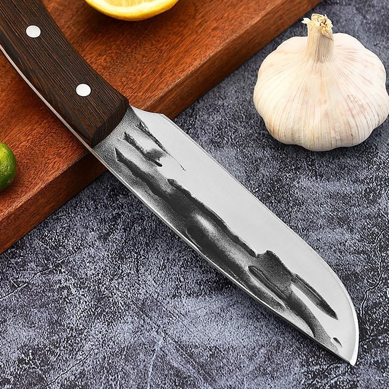Meat Cleaver,Cleaver Knife Handmade Forged Stainless Steel Kitchen Meat Knives Fish Boning Knife Slaughtering Cleaver Butcher Knives, LAMAJIGA5844