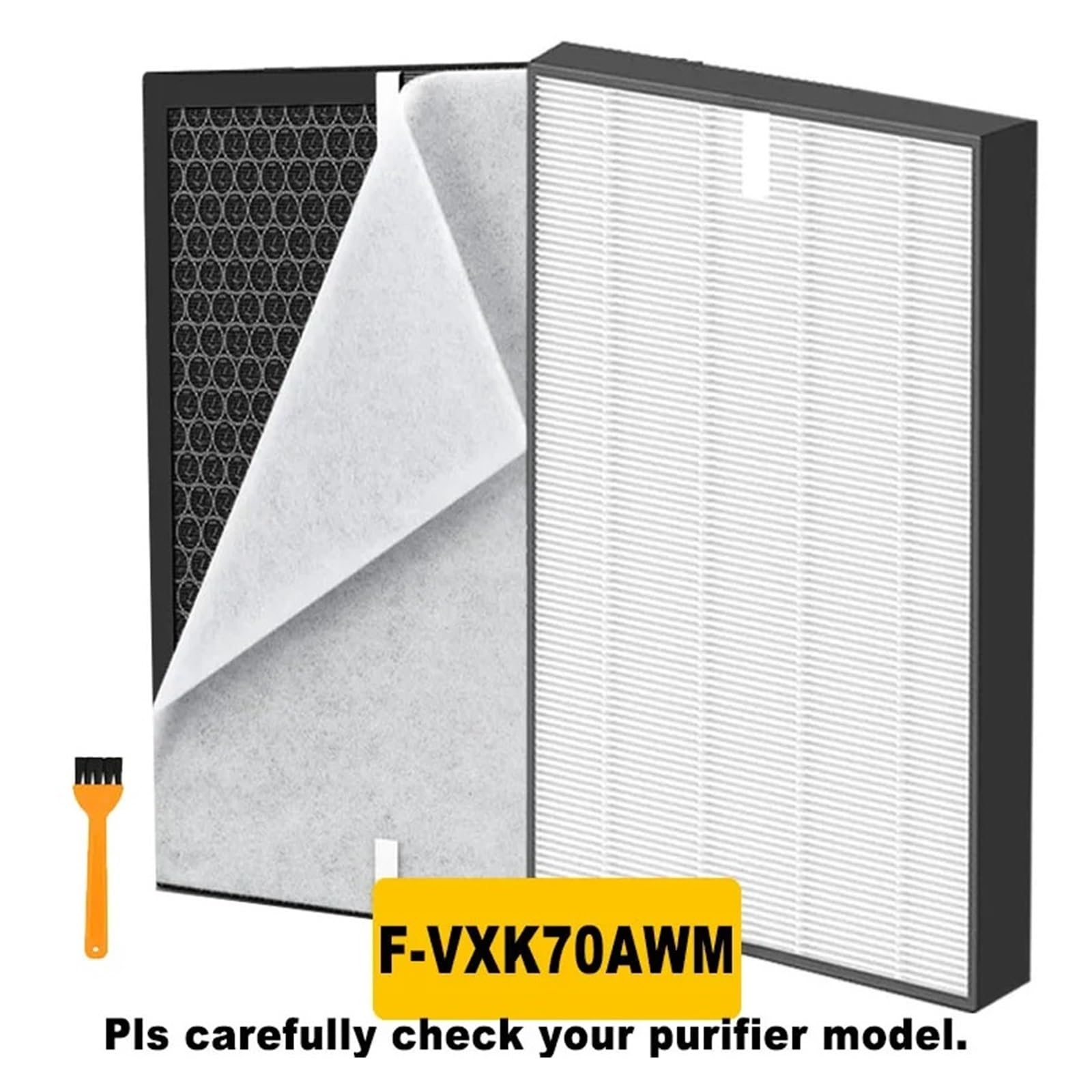 Oczyszczacz Powietrza Z Filtrem Z Węglem Aktywnym HEPA F-VXK70A F-VXK70AWM | Compatible With Panasonic, wymiana części do oczyszczaczy powietrza F-ZXKD70Z FZXKD70Z FZXKP70Z F-ZXKP70Z(F-VXK70AWM)