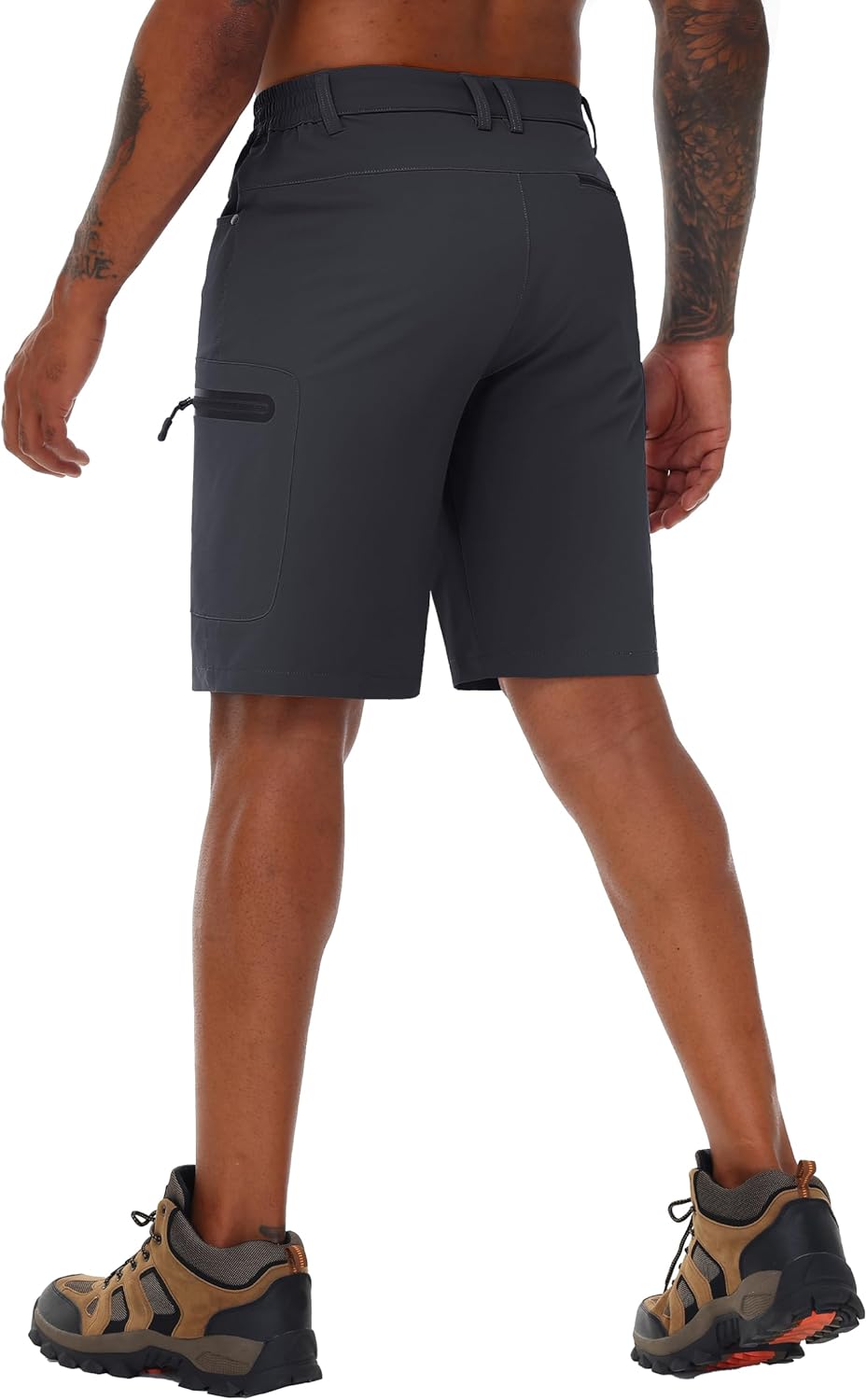 TACVASEN Men's Hiking Cargo Shorts 10" Quick Dry Lightweight Casual Summer Outdoor Golf Shorts with 5 Zipper Pockets - Image 3