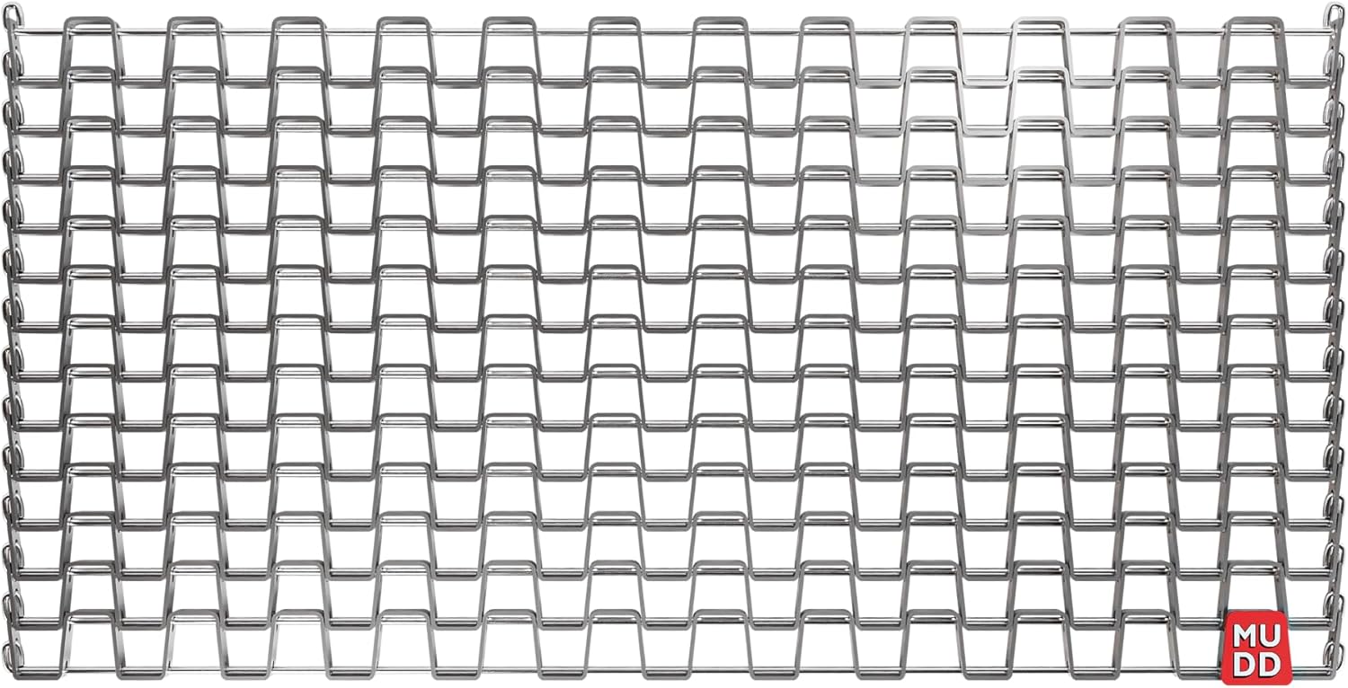 Mudd Heavy-Duty Metal Mesh Doormat – 30in x 17in, 2mm Thick Steel – Durable, All-Weather Dirt & Mud Scraper for Entryways, Patios & Workspaces