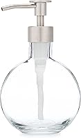 Vista 10 de Rail19 Moon Round - Dispensador de jabón de vidrio reciclado con bomba de metal, 8.5 onzas (Chrome Luxe)