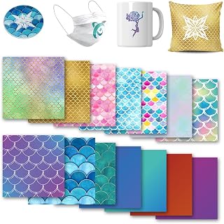 Lucky Goddness Mermaid Infusible Transfer Ink Paper，12      x 12     Rainbow Sub - Compare price