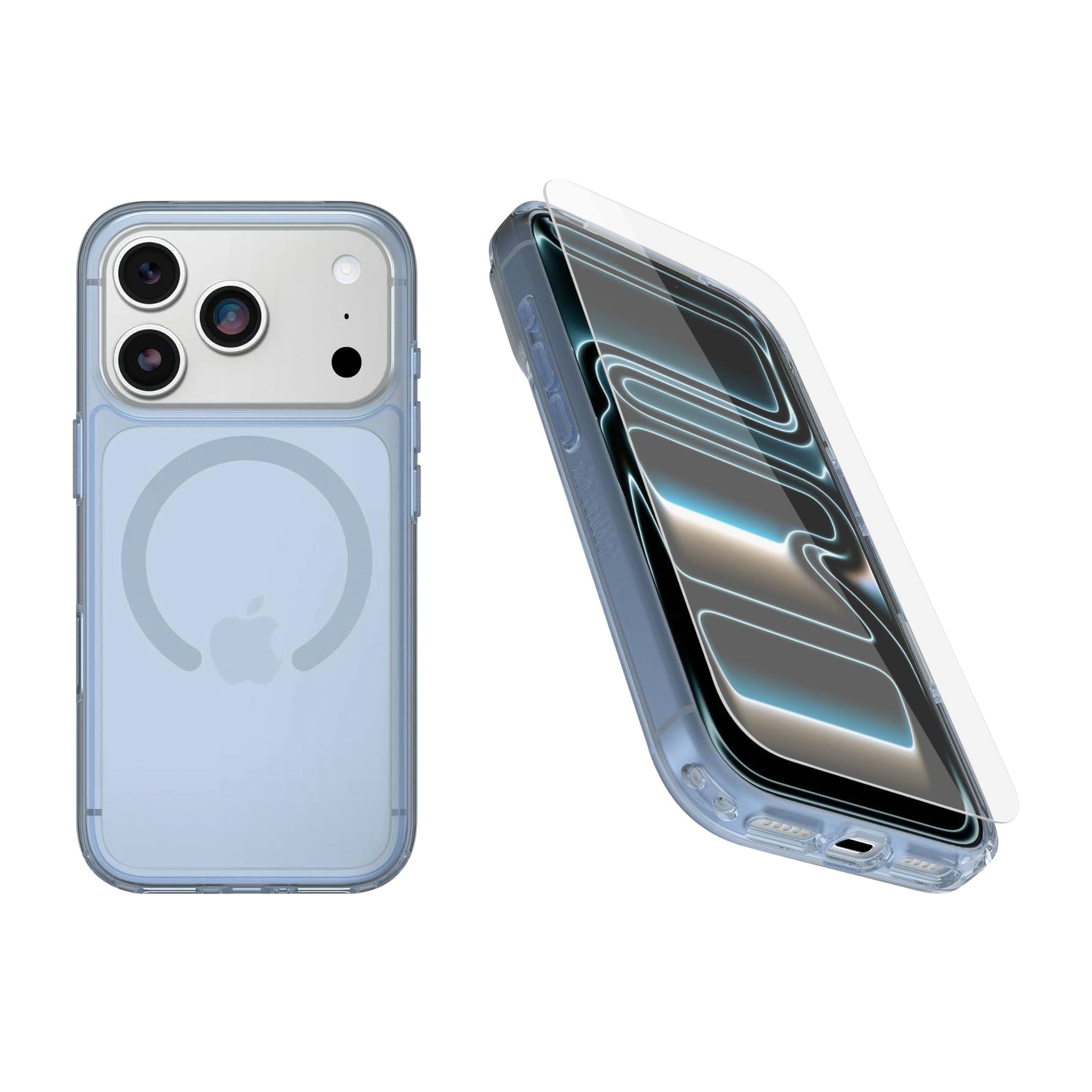 iPhone 18 Pro & iPhone 17 Pro (Only) Bundle: Symmetry Clear Series+ Case & Screen Protect…