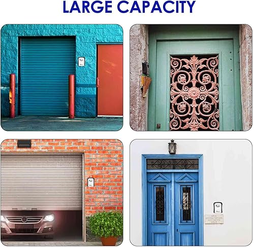 Miniatura 6 de Caja de Seguridad para Llaves, Caja de Seguridad con Combinación Impermeable de 4 Dígitos para Montaje en Pared, Ocultador de Llaves Reajustable,