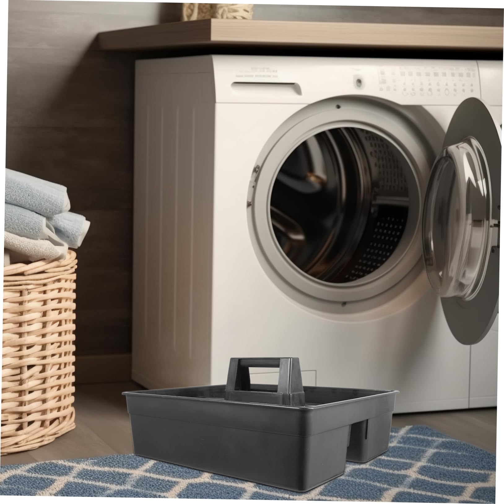 Alipis Cesta De Limpieza Para Hotel Organizador De Herramientas De Plástico Con Asa Para Almacenamiento De Productos De Limpieza Cocina o Baño