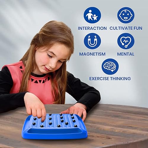Miniatura 3 de Juego de ajedrez magnético de 40 piedras, juego de ajedrez magnético, juego de ajedrez de viaje magnético, rompecabezas magnético, juego de fiesta