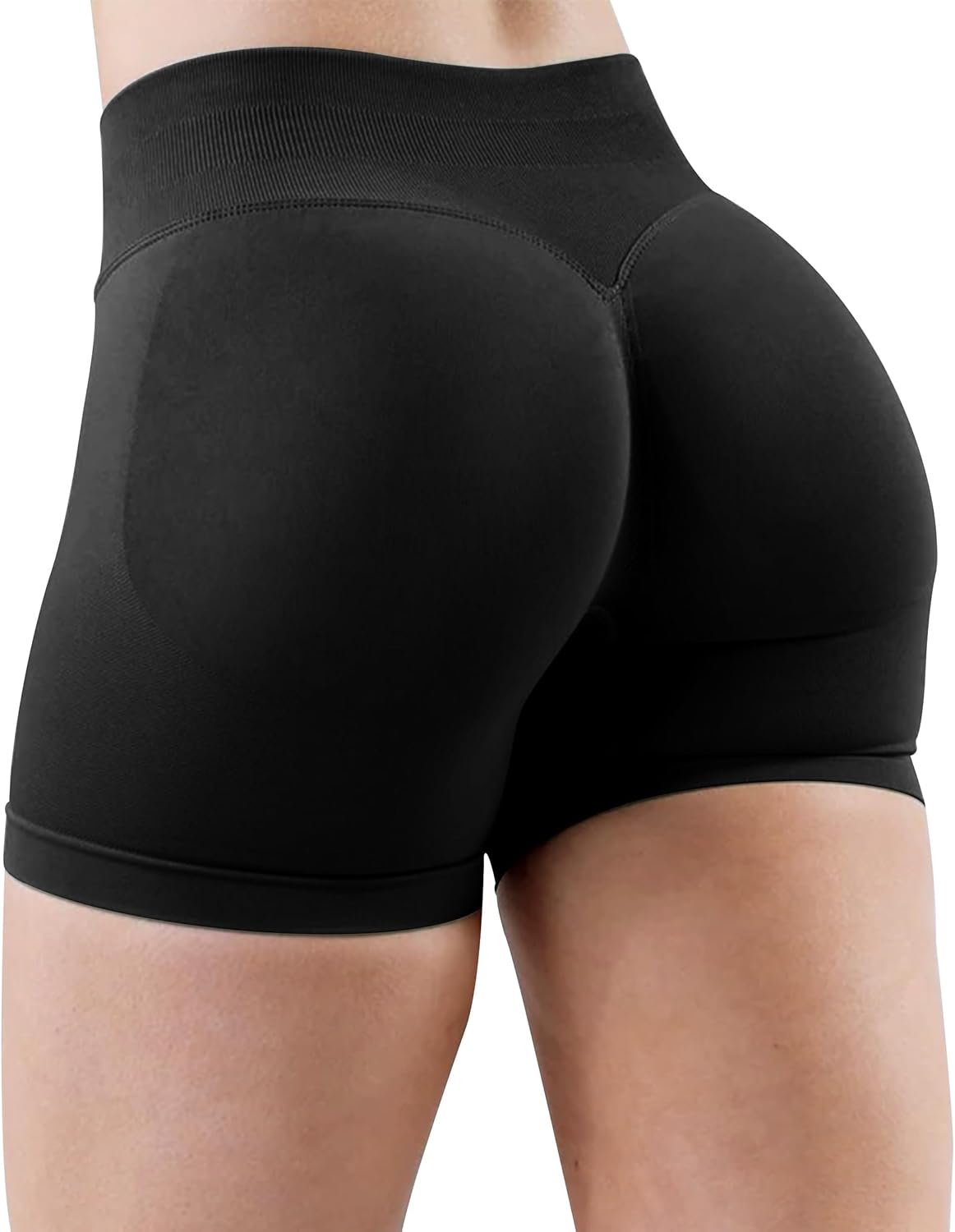 Unthewe Womens Workout Seamless Scrunch Butt Lifting Shorts High Waisted Tummy Control Gym Yoga Shorts - Image 4