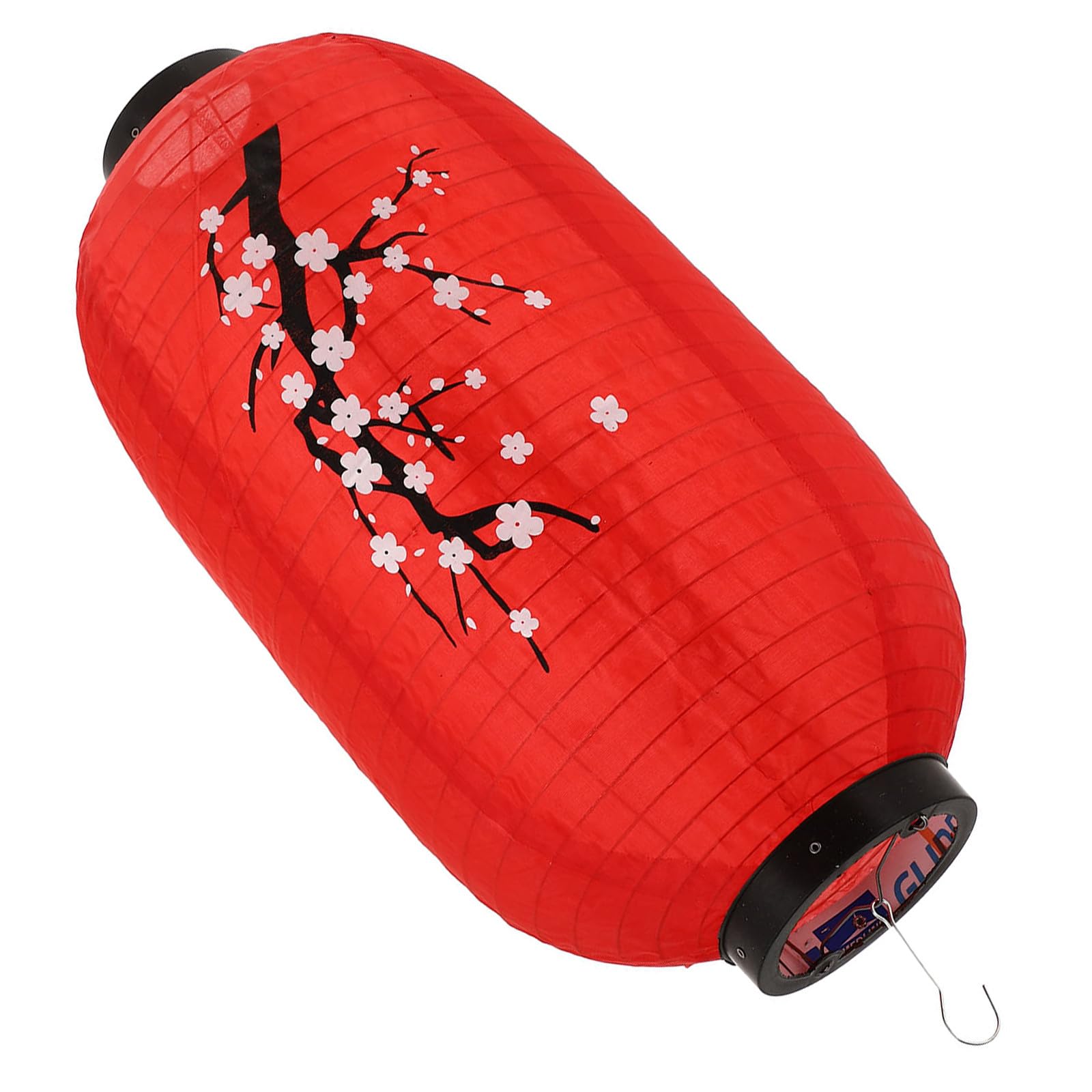 Homoyoyo Traditional Japanese Silk Lantern Hanging Plum Blossom Lampshade Waterproof Decorative Lantern for Restaurant Home Outdoor Red Easy to Install 25 * 48cm