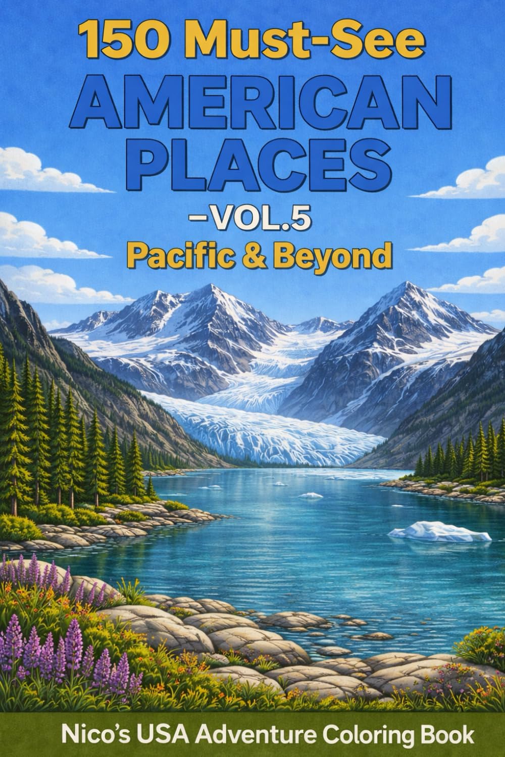 150 Must-See American Places – Vol. 5 Pacific & Beyond (Nico’s USA Adventure Coloring Book)