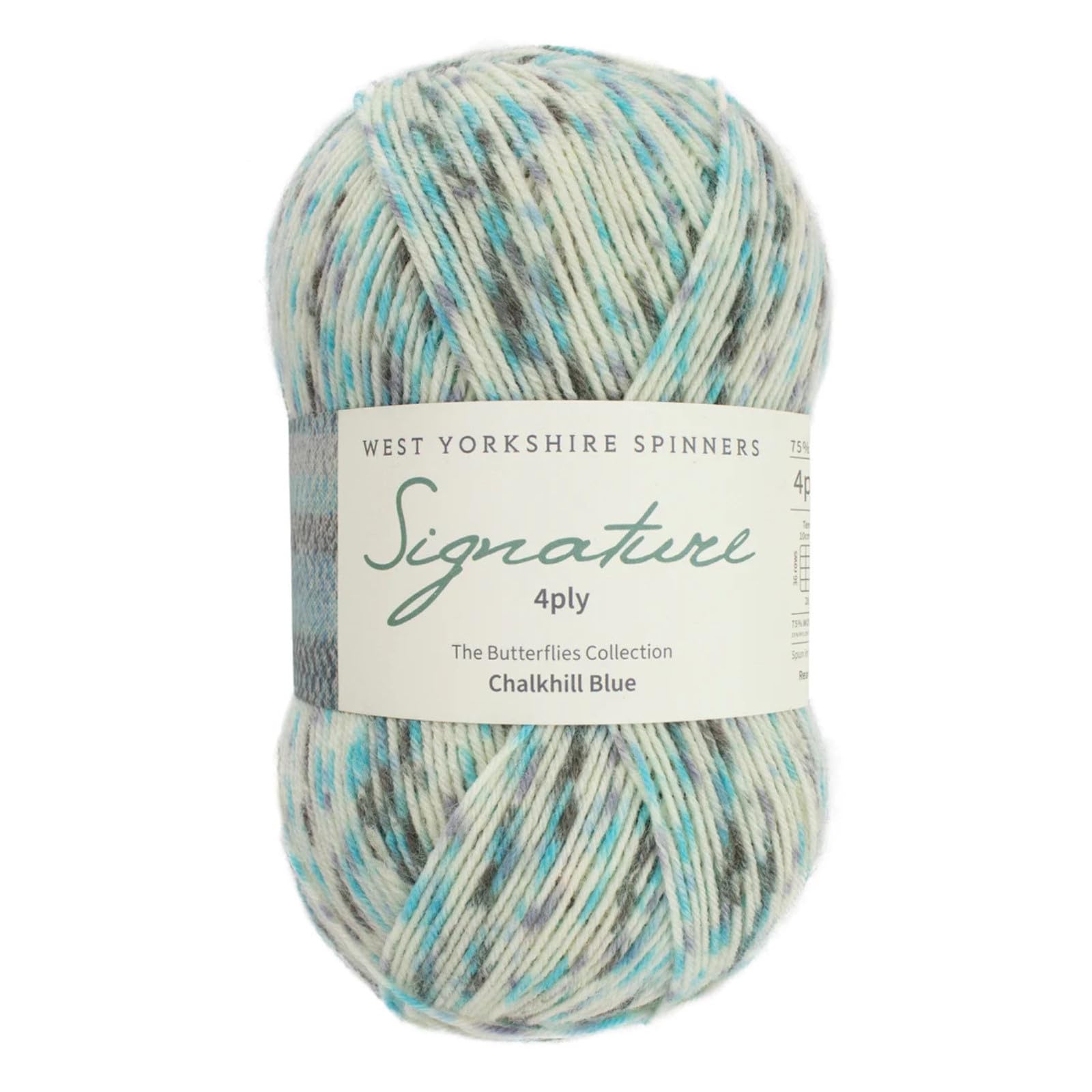 West Yorkshire Knitting Wool - Spinners Signature - 4 Ply - Sock Fingering British - 1242 Chalkhill Blue