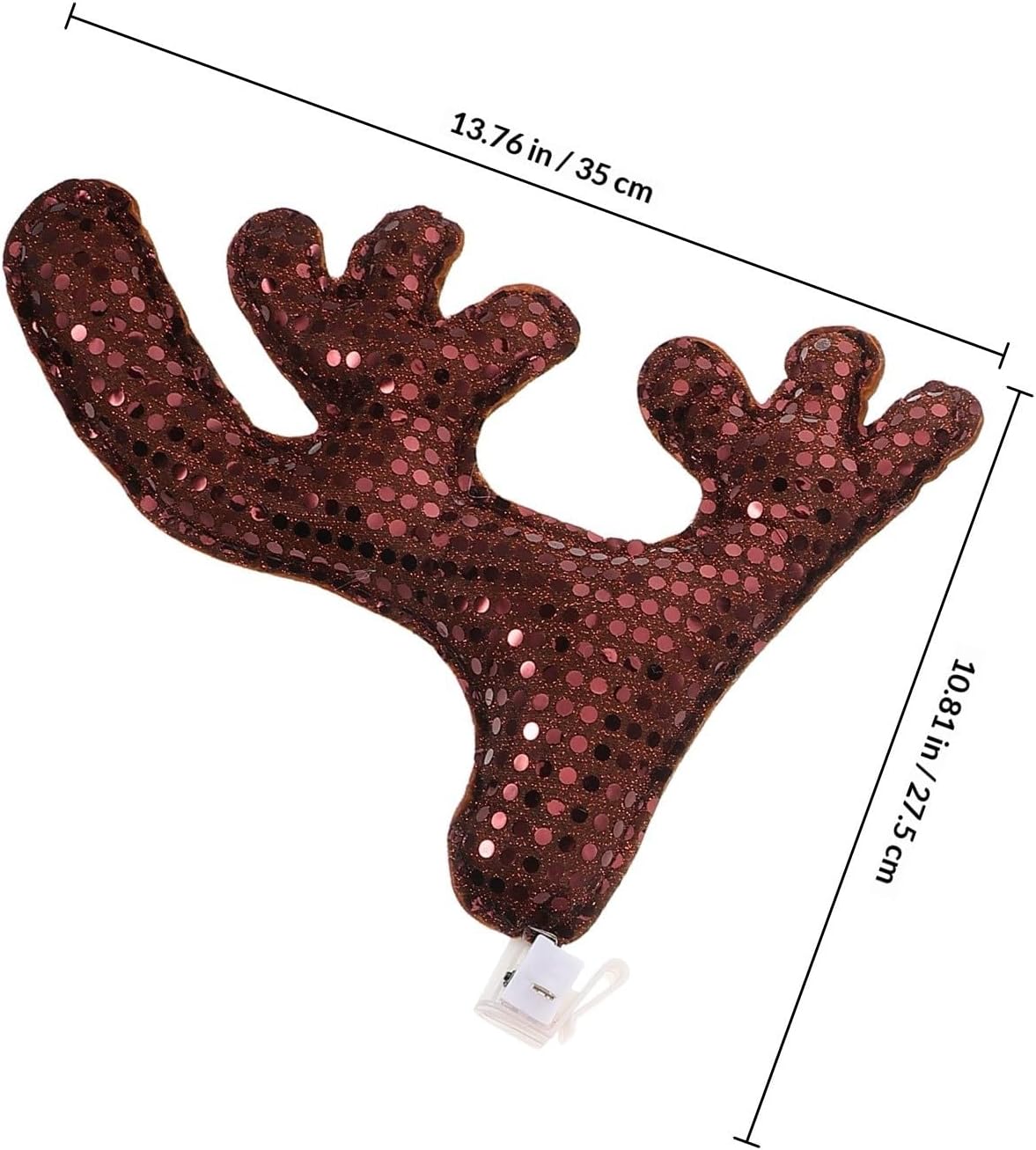 Luminous Car Reindeer Antler Decorations with Nose for Holiday Trucks