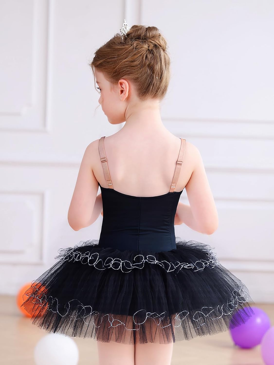 Mecceos Ballet Tutu for Girls Ballerina Swan Lake Costume Toddler Leotard Ballet Dance Costumes