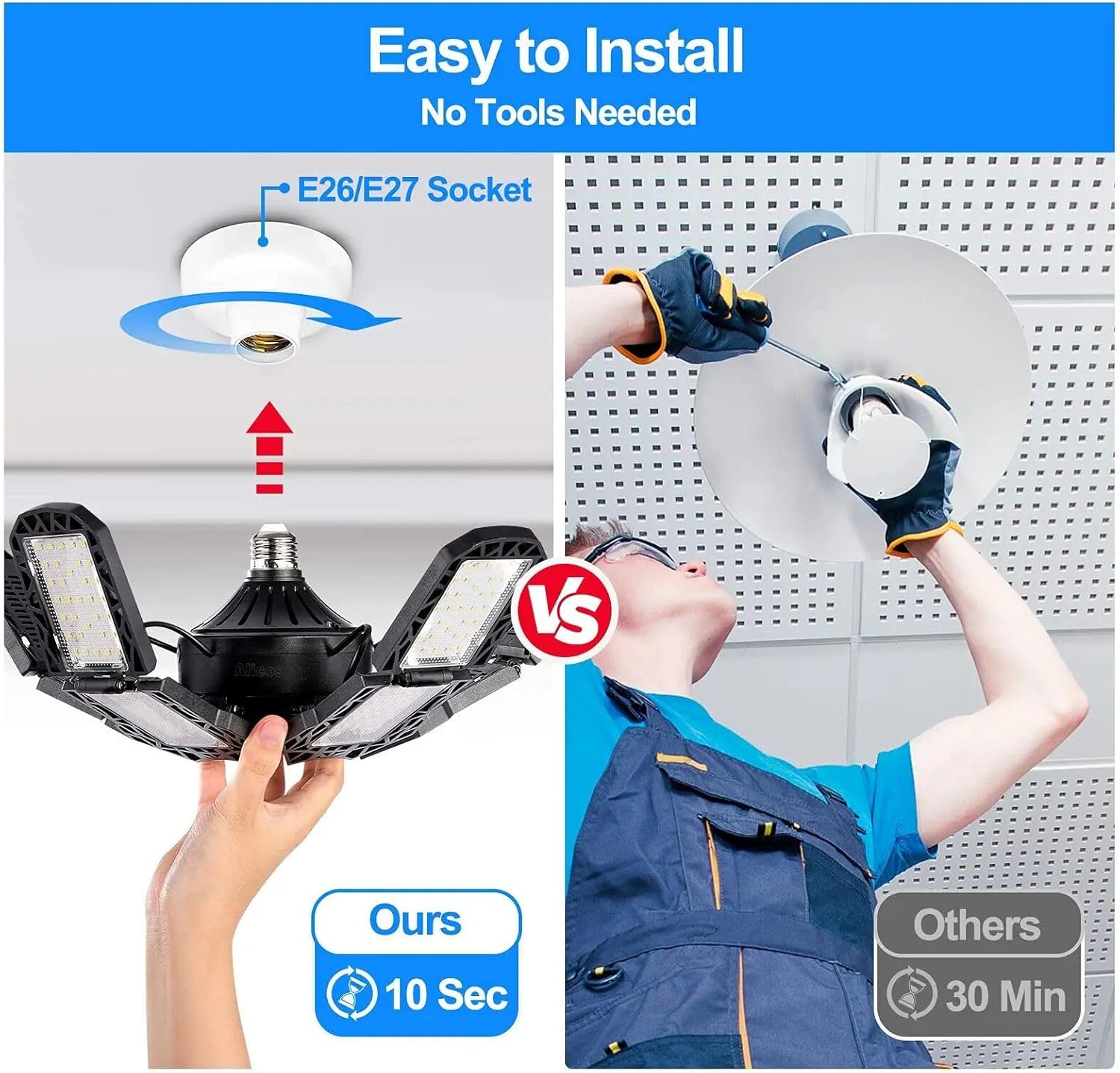 Adjustable LED Garage Ceiling Light