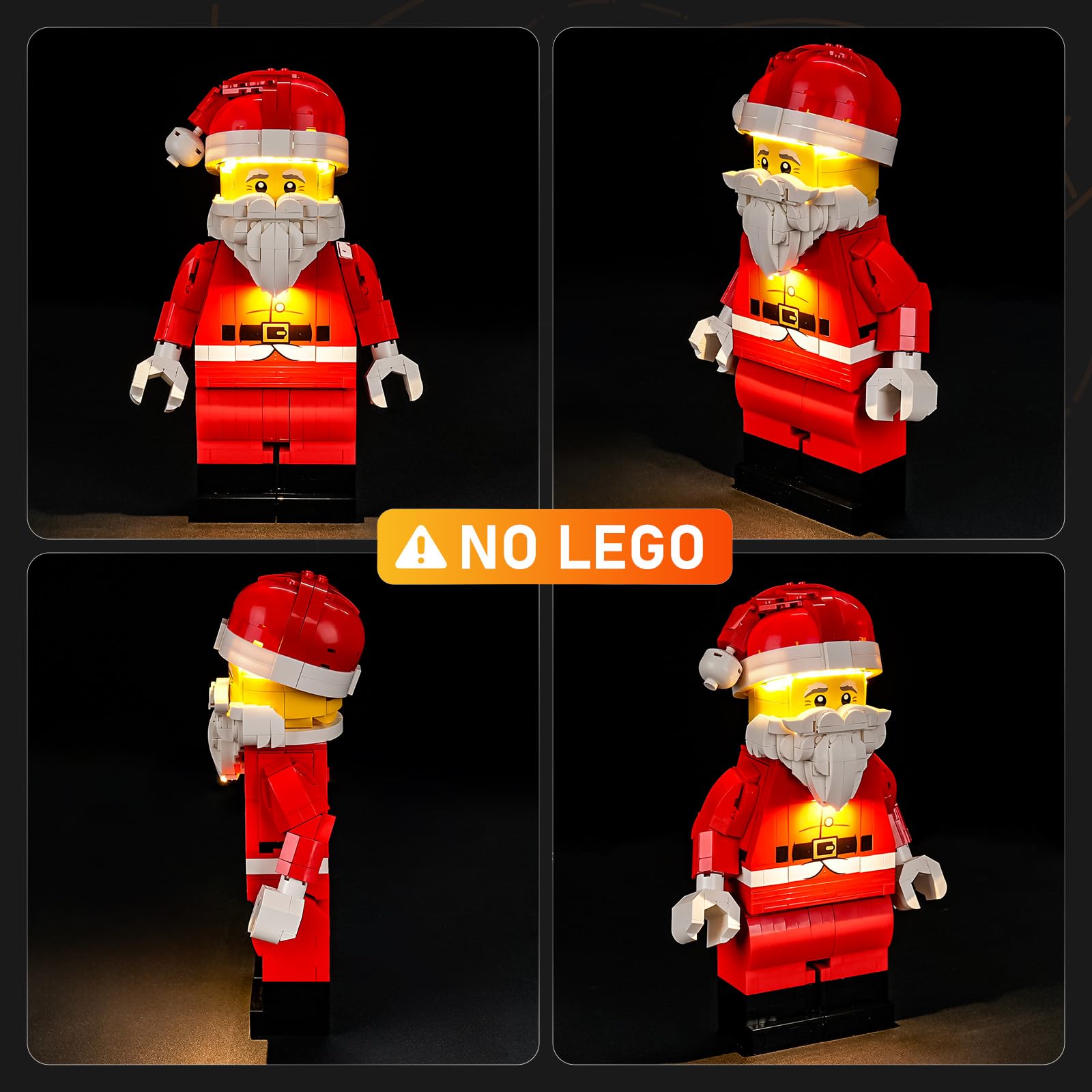 LIGHTAILING Light for Lego-40820 Up-Scaled Santa Minifigure - Easy Install, Hidden Wiring, Home Decor & Gift-Ready (Model Not Included) - Image 4