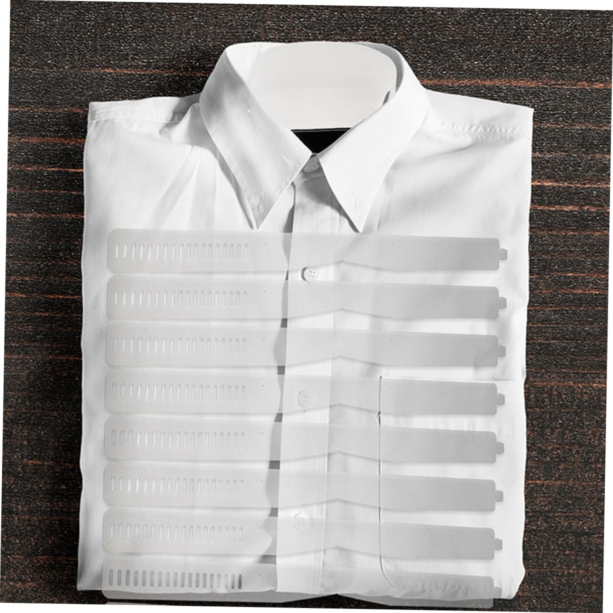 CALLARON Dress Shirts 60pcs Collar Fixing Strips Blouse Collar Strips Collar Support Straps Pvc Shirt Collar Strips