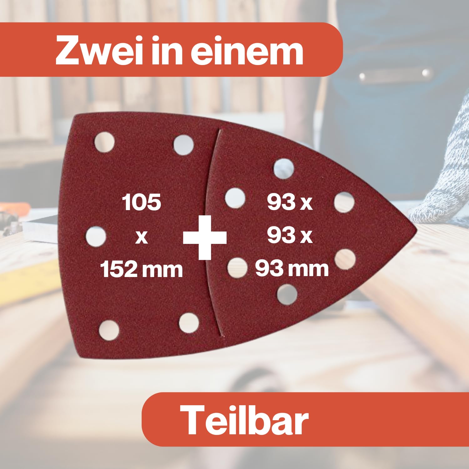 Prio Schleifpapier 105x152mm MIX Korn 40-240 Schleifscheiben schleifen Dreieck