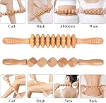 Outils de massage en bois 5-en-1 kit de drainage lymphatique Maderoterapia, outils de sculpture corporelle pour soulager la douleur musculaire, anti-cellulite, contour et modelage du corps