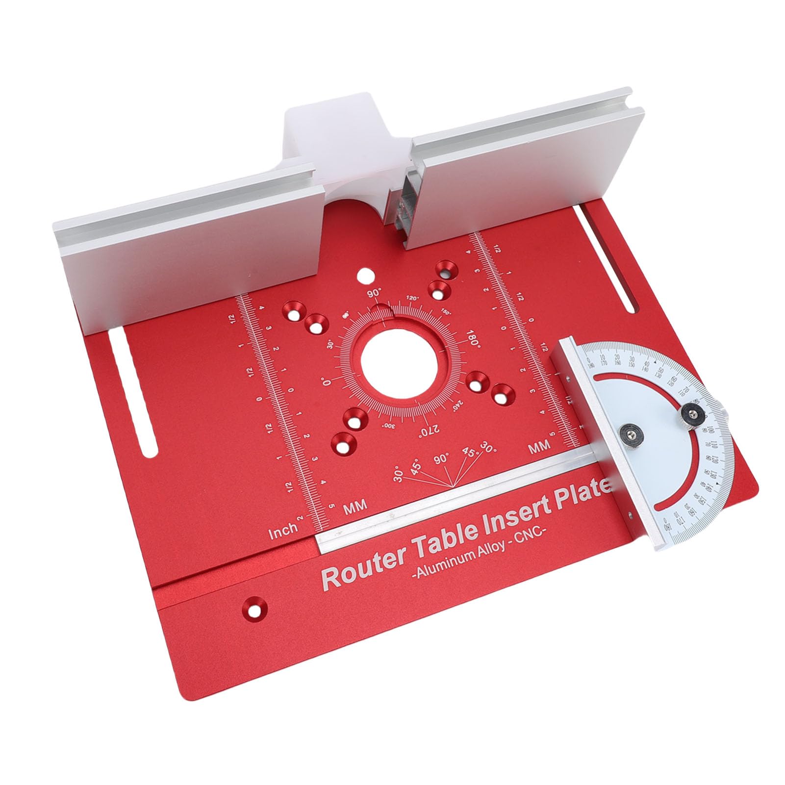 Jelquix Router Table Insert Plate, Aluminum Alloy Cnc Machined Flip Plate, Miter Guide Fence With Woodworking Use, Ideal For Most Routers Trimmers