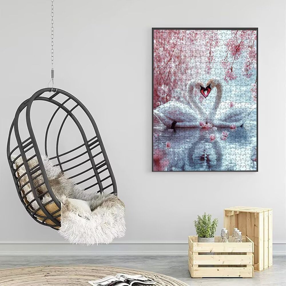 Puzzle 2000 Pezzi, Fiori Di Pesca Cigno 3D Puzzle per Adulti Impegnativo, Educa Puzzles Artistico, Divertente E Stimolante Puzzles Decorativo per La Famiglia, Regalo e Decorazione Pareti DX0YL6-882