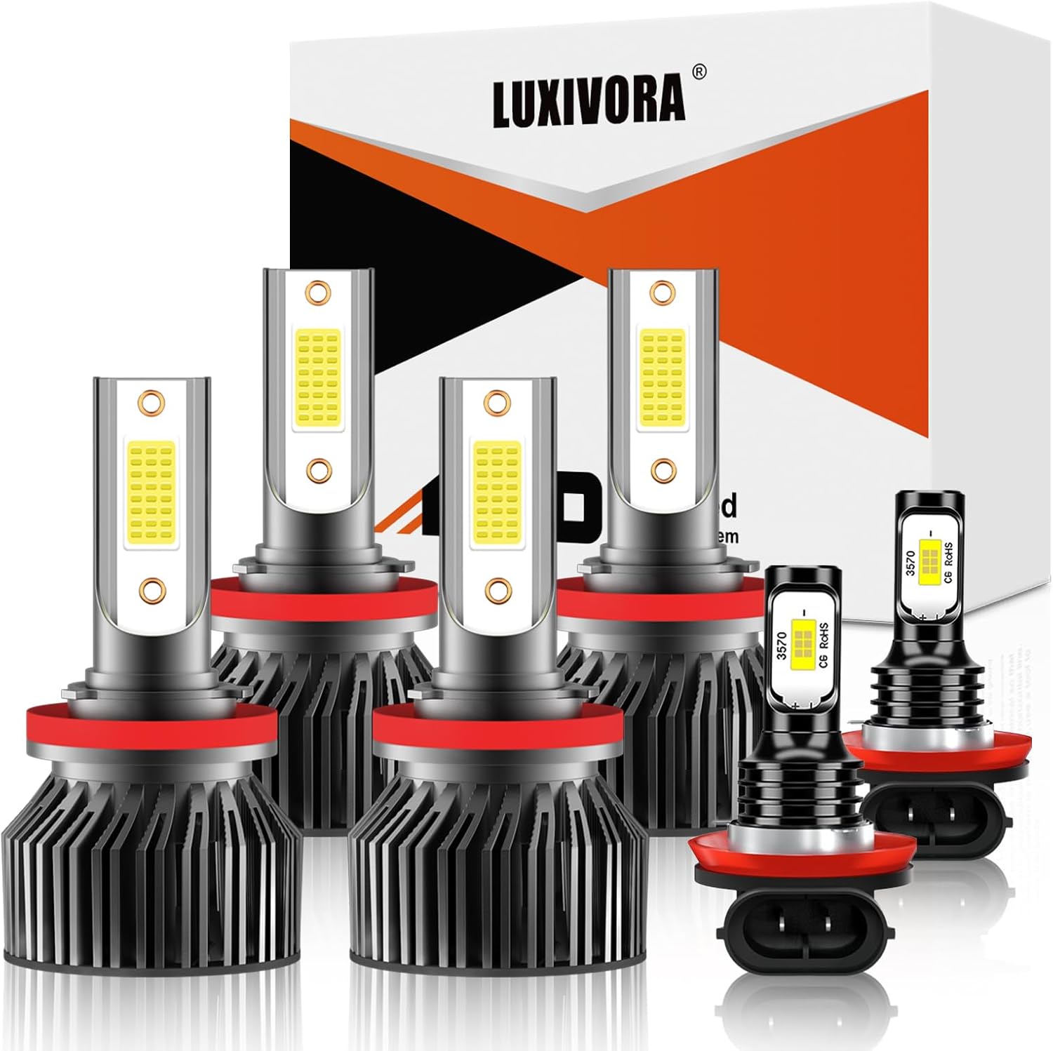 Compatible For Nissan Altima 2007 2008 2009 2010 2011 2012 2013 2014 2015 2016 2017 2018 Fog Light Bulb,Pack of 6