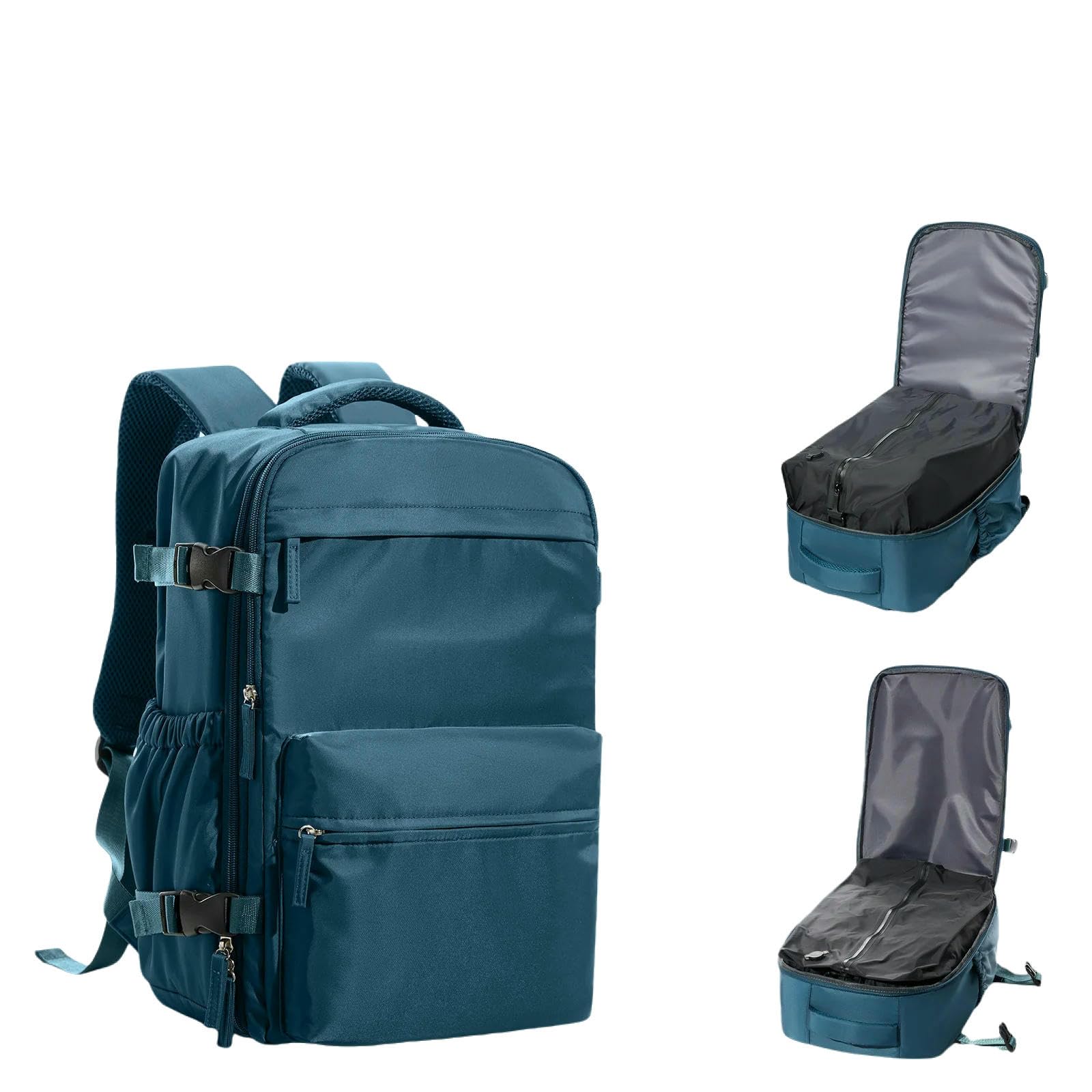 Zcabybd Men's Blue With Pump Travel Bag Vacuum Compression Backpack 15 6In Laptop Expand Hiking Backpack, Ryanair 40X20x25 Cabin Bag