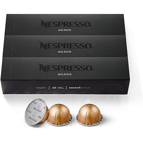Nespresso Capsules Vertuo, Melozio, Medium Roast Coffee, 30-Count Coffee Pods, Brews 7.8oz.