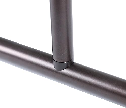 Miniatura 4 de Utopia Alley Barra de ducha de aluminio inoxidable en forma de D con soporte de techo para bañeras independientes, 60 pulgadas de tamaño grande por